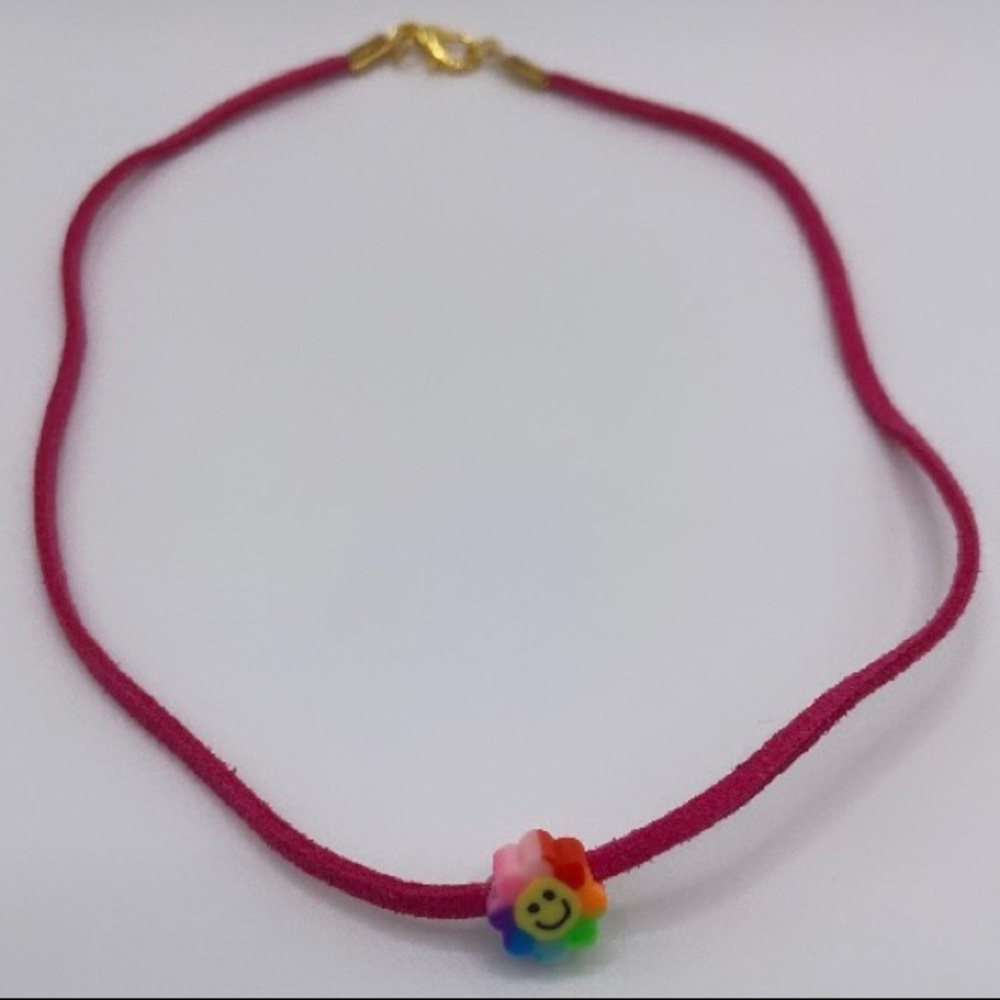 Trendy Y2K Inspired Faux Leather String Cord Necklace - Picture 4 of 4